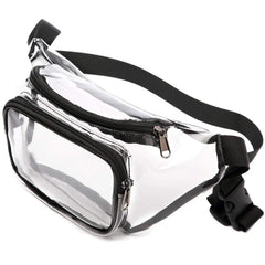 Transparent Waterproof Waist Bag PVC Fabric Zipper Shoulder Bag