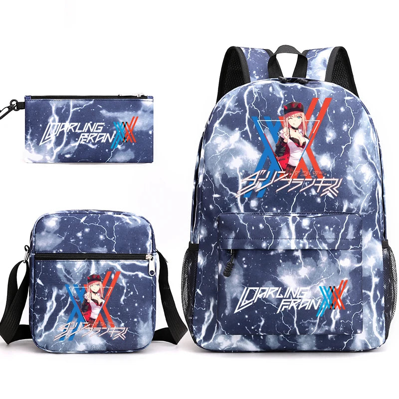Zero Two Backpack 3-Piece Set for Kids