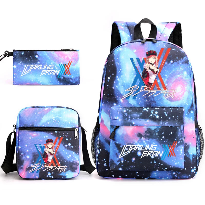Zero Two Backpack 3-Piece Set for Kids
