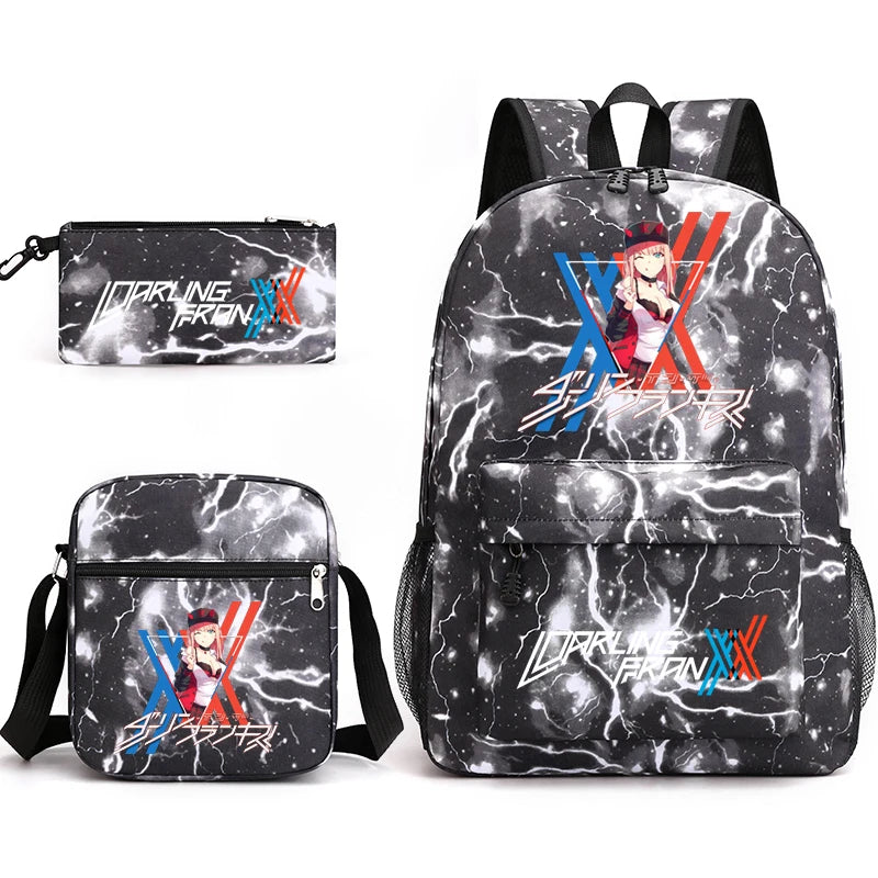 Zero Two Backpack 3-Piece Set for Kids