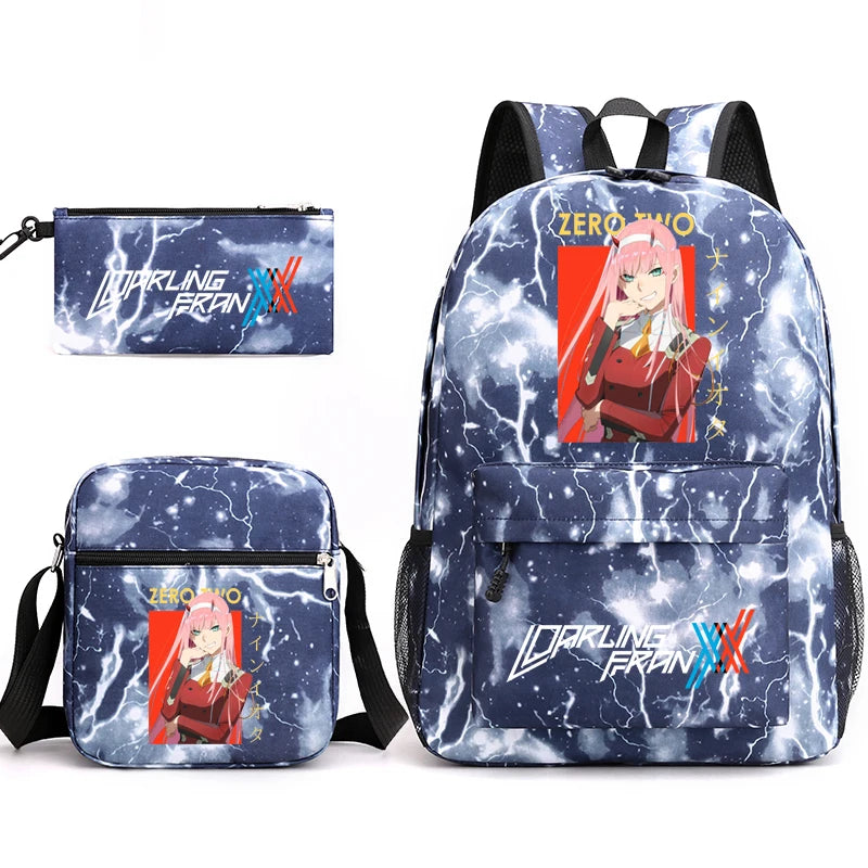 Zero Two Backpack 3-Piece Set for Kids - Back to School Bag
