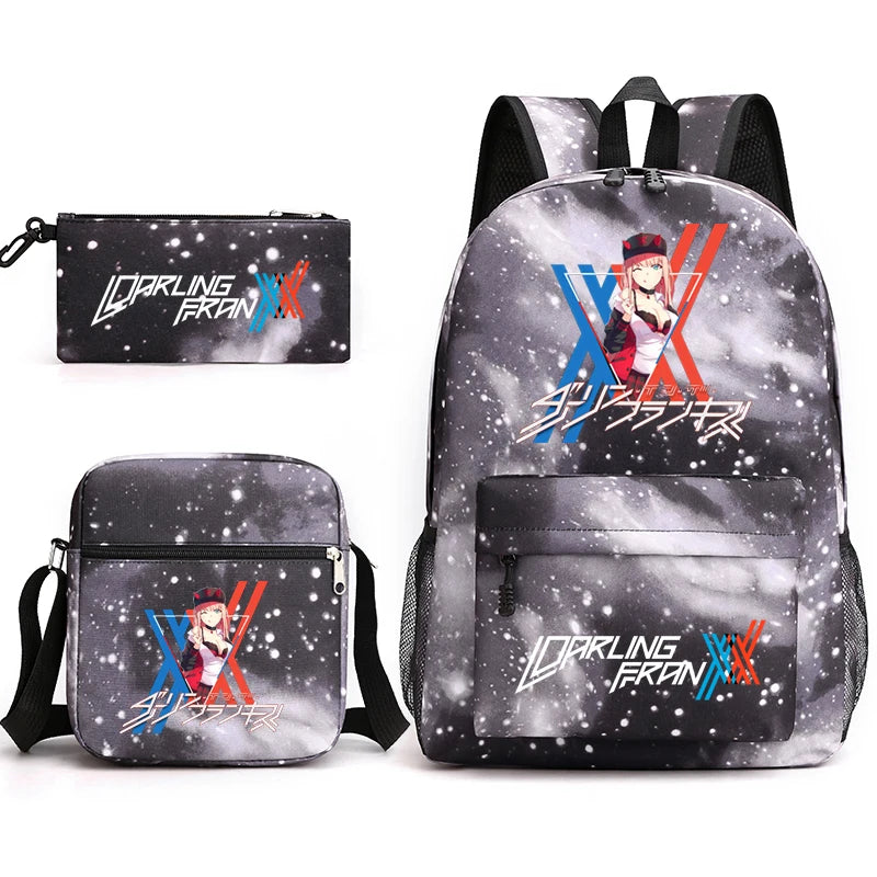 Zero Two Backpack 3-Piece Set for Kids