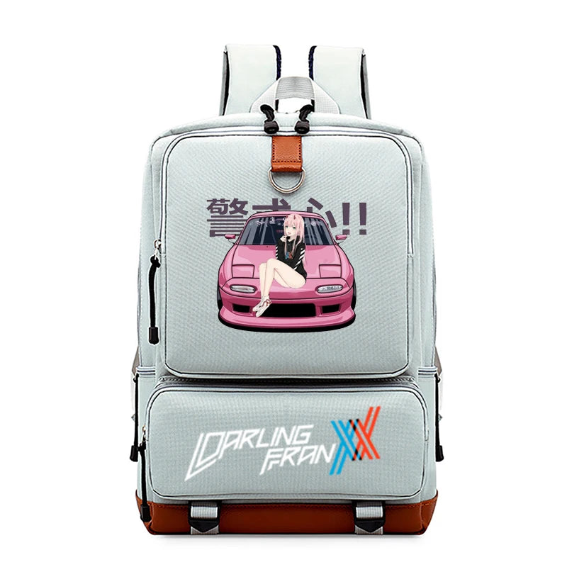 Zero Two Canvas Student School Bag Youth Travel Backpack