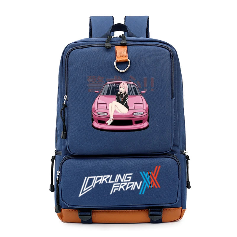 Zero Two Canvas Student School Bag Youth Travel Backpack